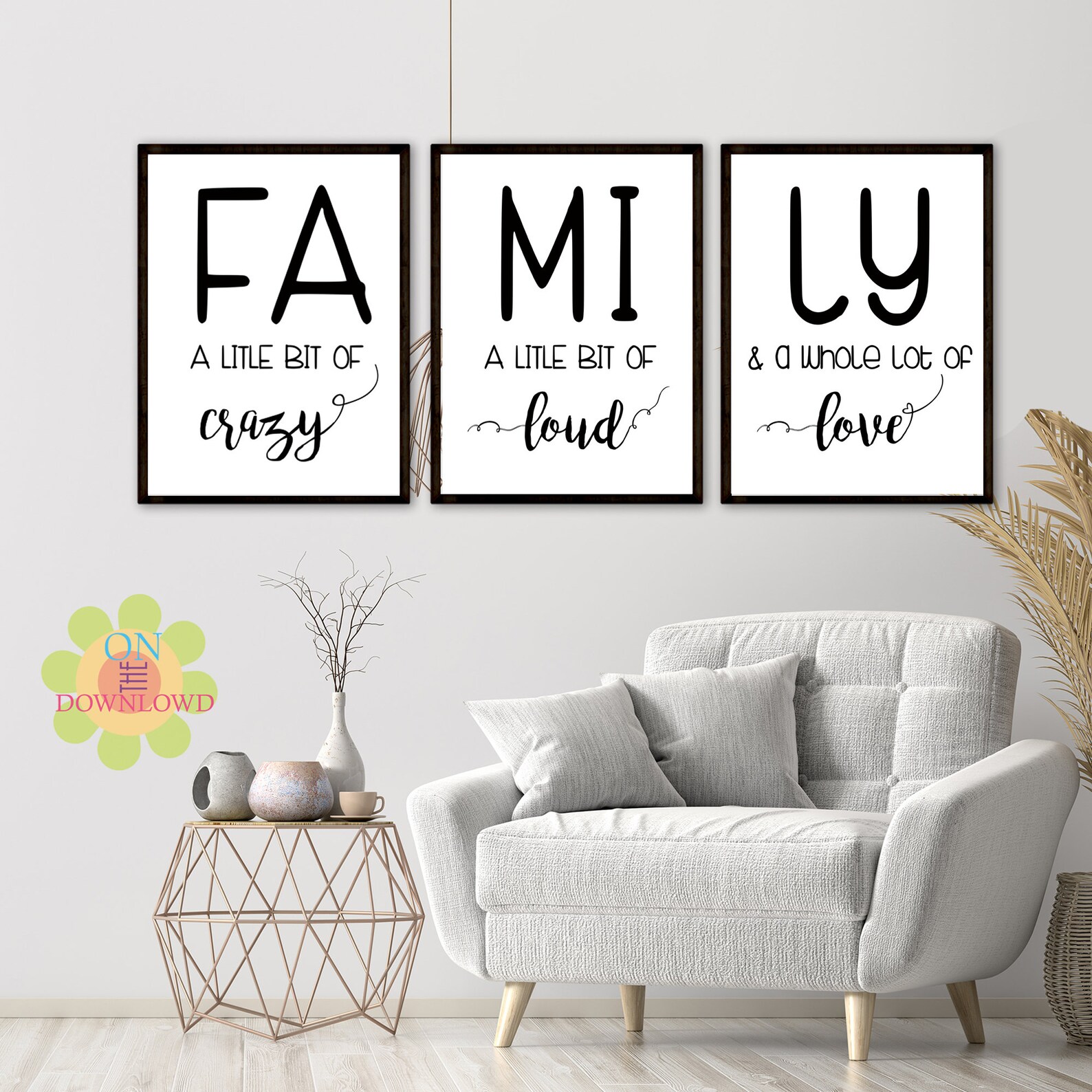 HOME WALL ART 3piece Instant Downloaddiy Wall Decor Etsy