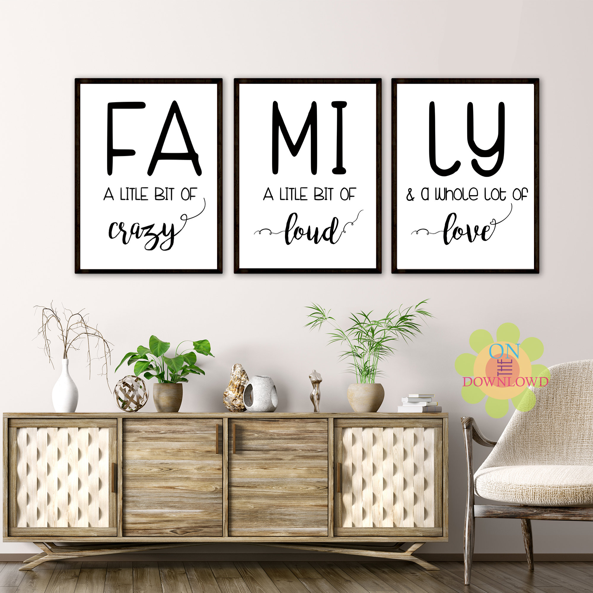 HOME WALL ART 3-piece Instant Download-diy Wall Decor Minimalist Art ...
