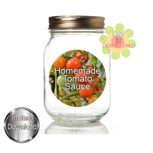 HOMEMADE TOMATO SAUCE Labels For Mason Jars,Tomato Sauce Stickers,Homemade Mason Jar Label,Diy Food Label,Please Read Listing Description