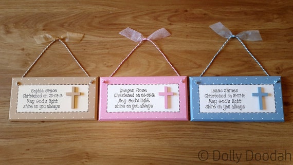 personalised christening plaques