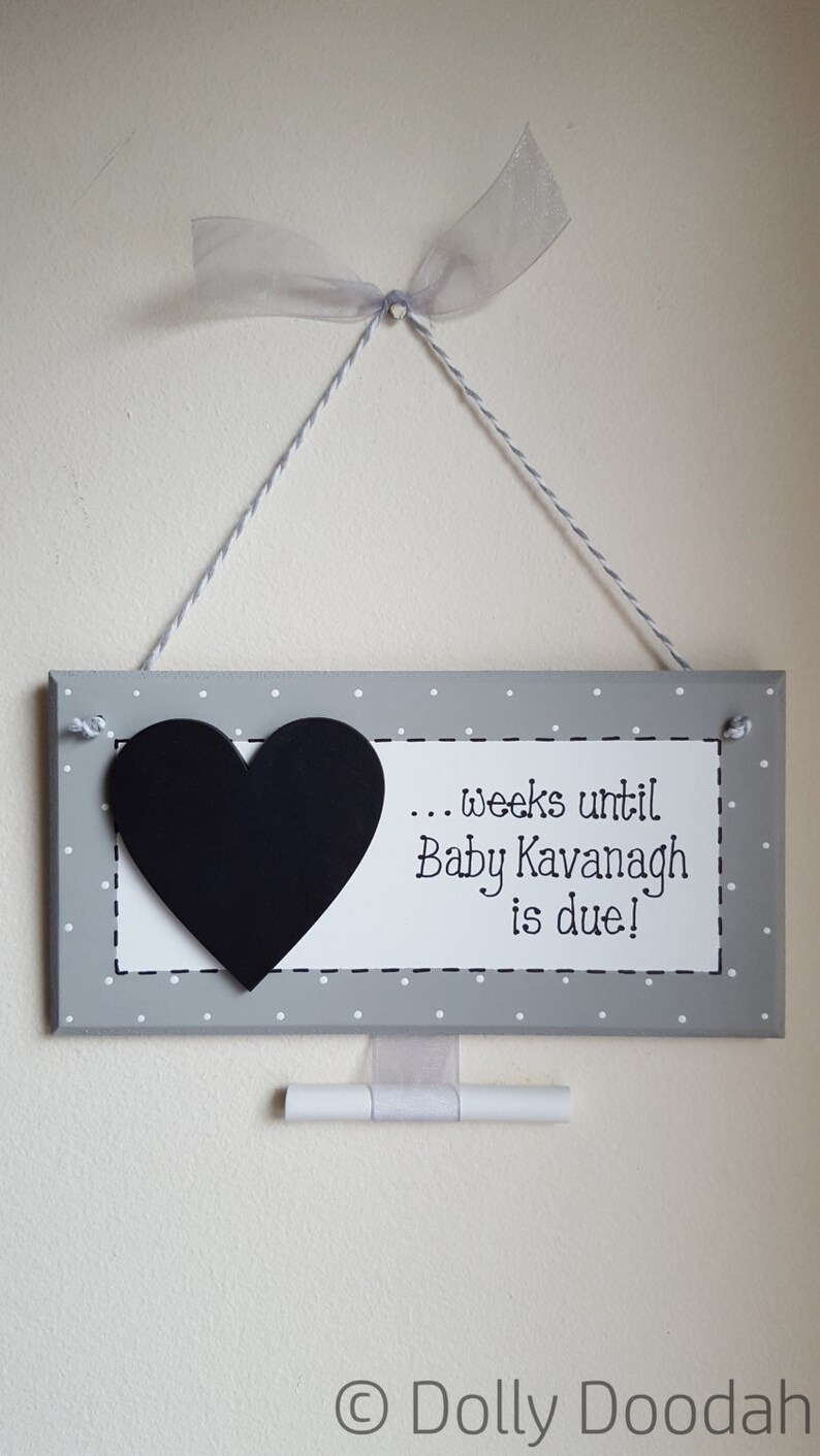 New Baby Pregnancy announcement plaque countdown until I become Grandad Sign
