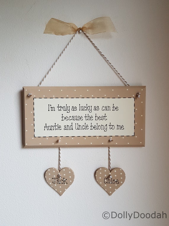 aunt and uncle plaque