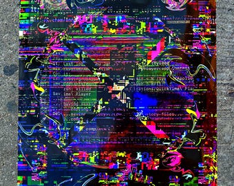 GlitchX Sphere ERROR_missingnumberglitch[live]-/generated021226 18"x24" GLOSSY PRINT