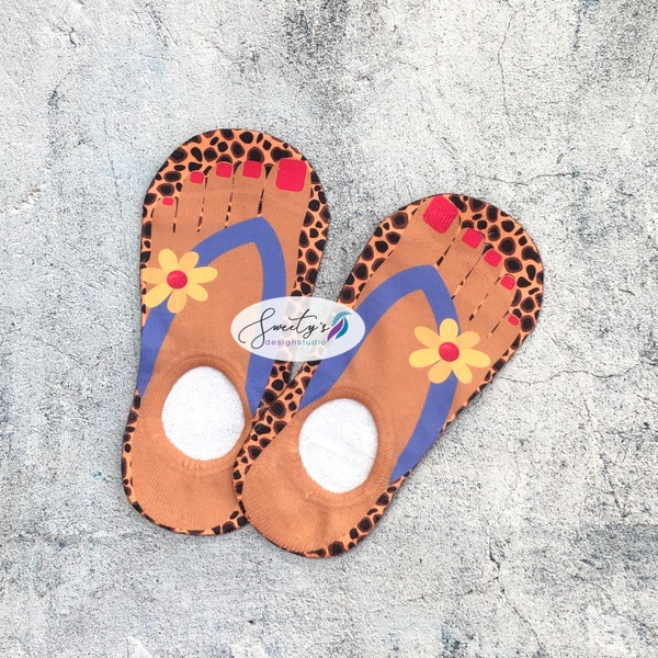 Flip Flop Socks Etsy