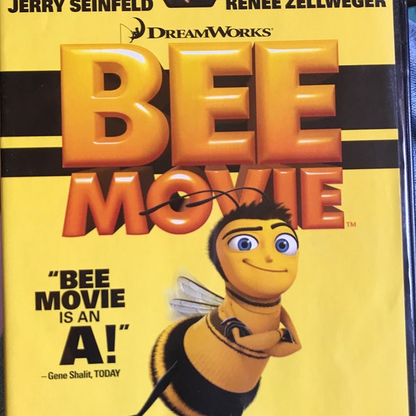 Bee Movie. 2 disc edition. DVD. Jerry Seinfeld and Renee Zellweger.  Bee comedy. Life inside the hive. 2008. Dreamworks.