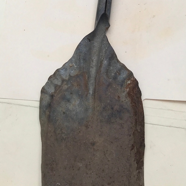Antique fireplace ash shovel. Provenance in a bit of rust from actual use. Great tool or wall decor.