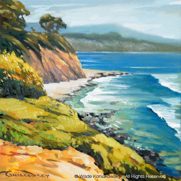 Santa Barbara Art 12 x 12 Giclee Beach Artwork Coastal Etsy