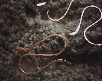 Handcrafted Copper Serpent Shawl/Cloak Pin - Intricately Cut and Hammered