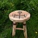 Norse Viking Wooden Petroglyph Pyrography Stool - Etsy
