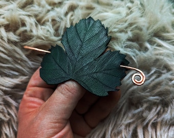 Handcrafted Leaf Brooch/Hair Pin with Magical Essence