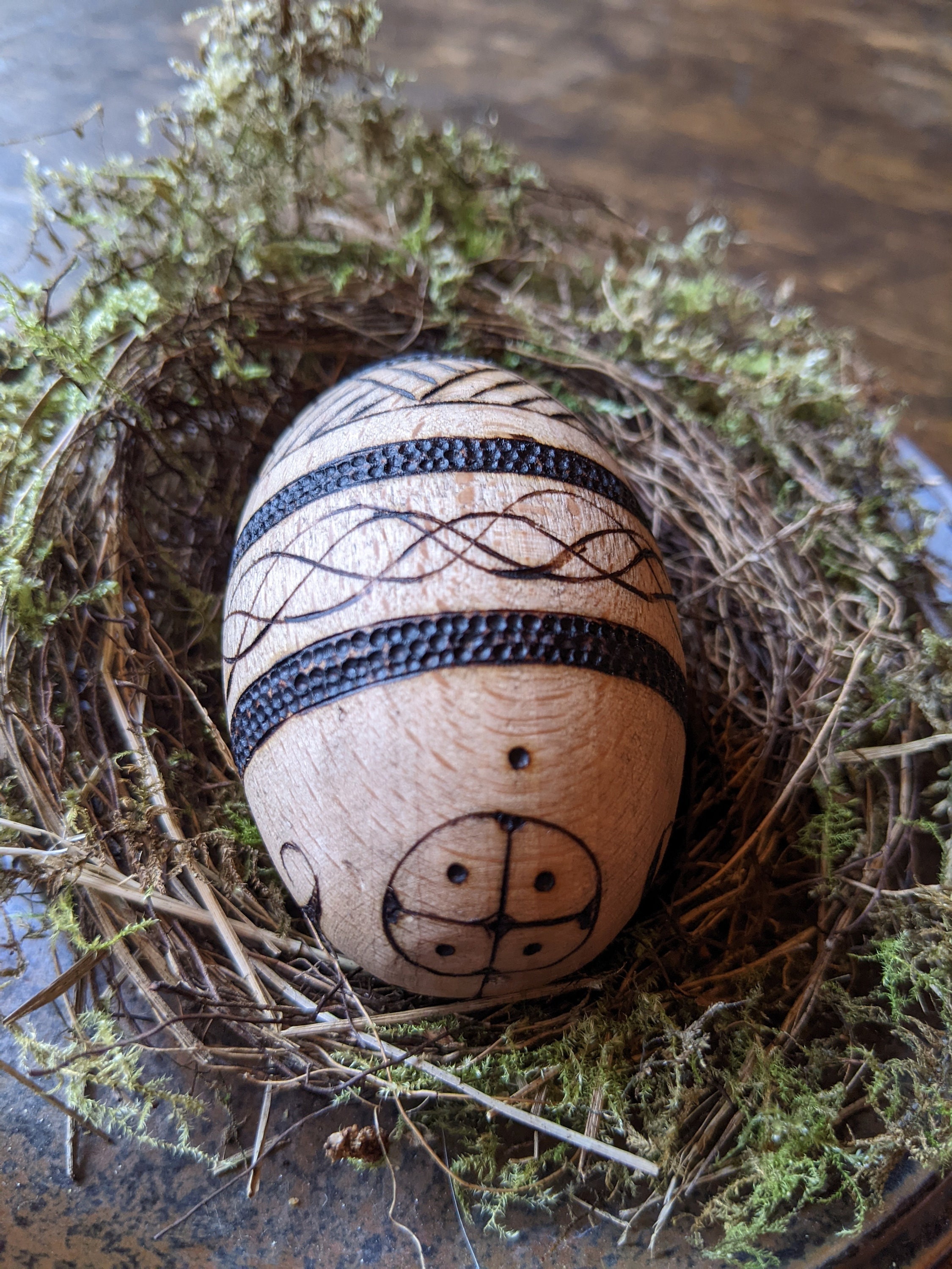 Wood Burned Easter Eggs