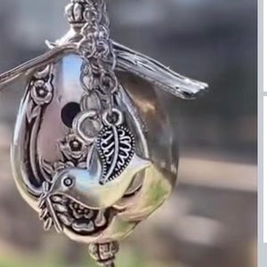 handrafted Birdouse necklace pendant