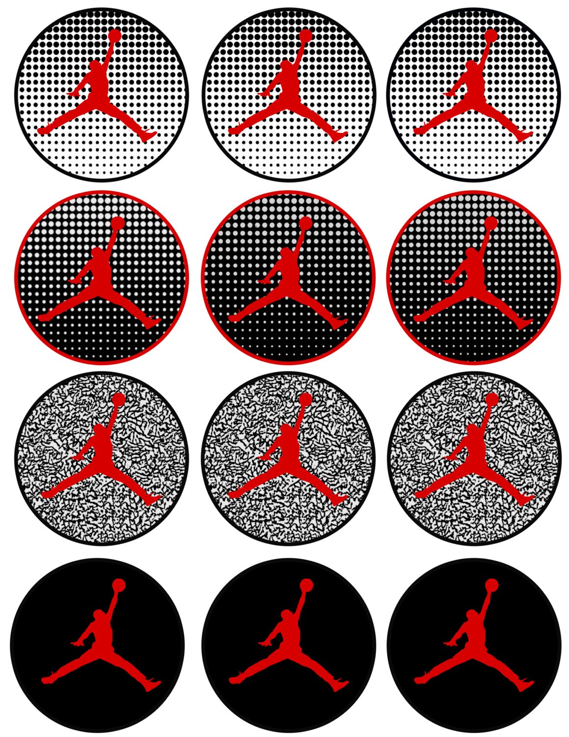 Jordan Cupcake Toppers/Stickers | Etsy