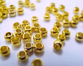 od 2.5mm Crimp Bead id 1.5mm 1000 pc #3 Round Crimp Beads ANTIQUE COPPER