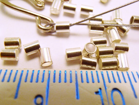 Wholesale 600pcs Silver Plated//Golden Tube Beads Crimp End Spacer Beads 1.5//2mm