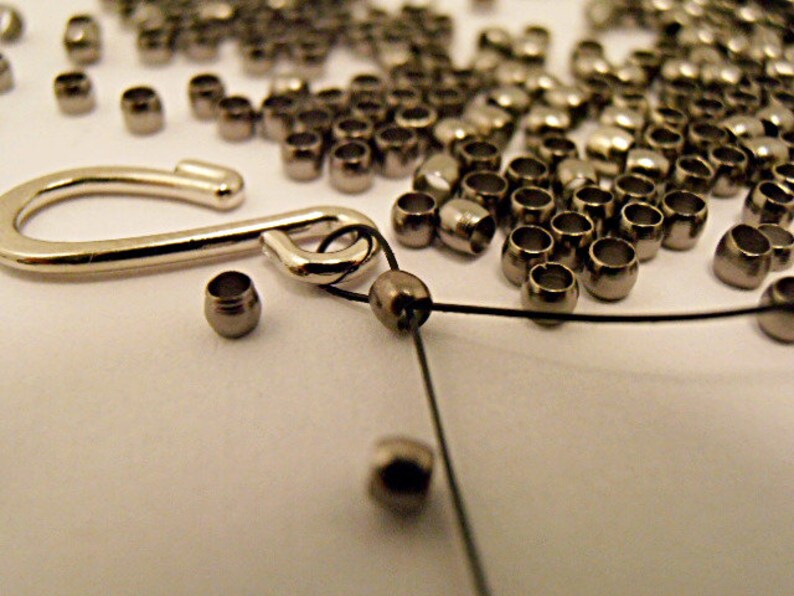 od 2.5mm Crimp Bead id 1.5mm 1000 pc #3 Round Crimp Beads ANTIQUE COPPER
