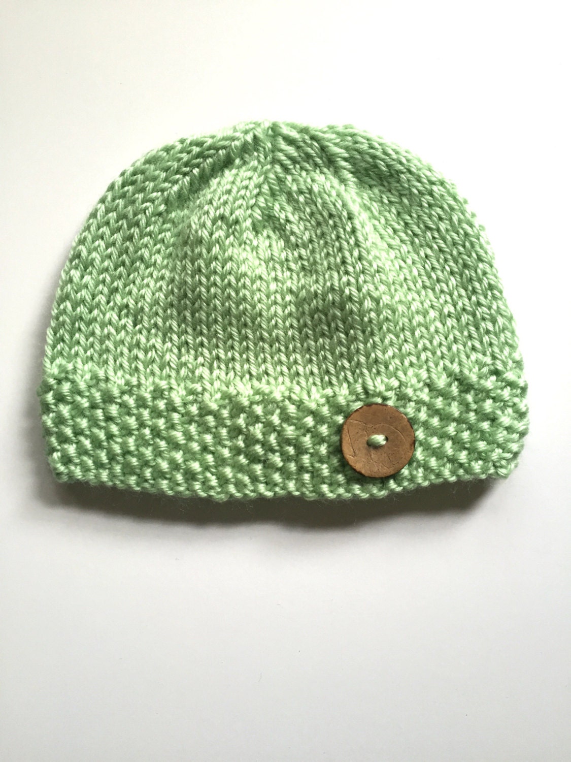 Cute as a Button Baby Hat 03 months Etsy