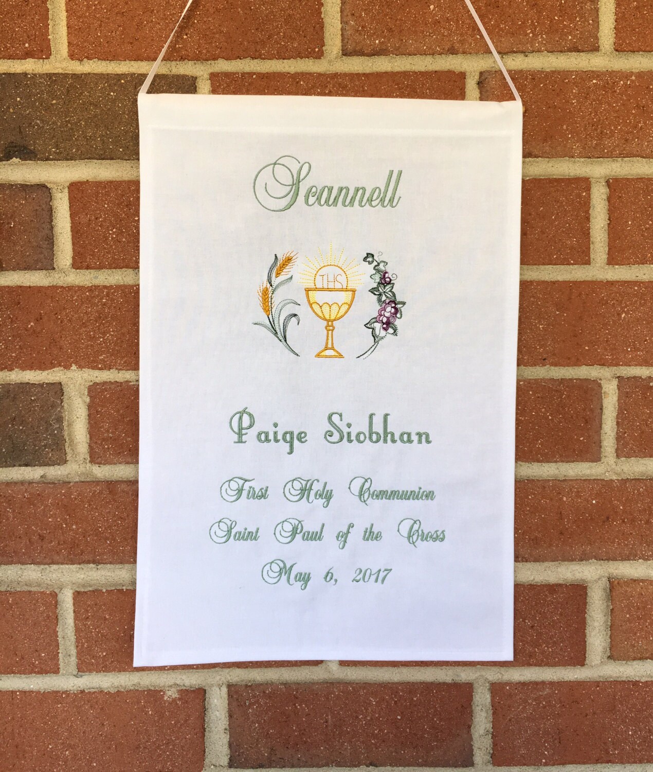 Communion Banner Embroidered First Holy Communion Church | Etsy