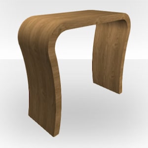 Pippy Oak Matt Console Table - Curved