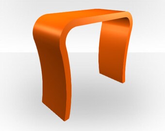 Orange Gloss Console Table - Curved