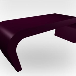 Purple Gloss Coffee Table Wedge image 1