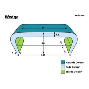 Purple Gloss Coffee Table Wedge image 4