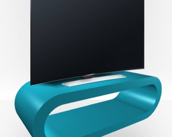 Teal Gloss TV Stand - Large Hoop