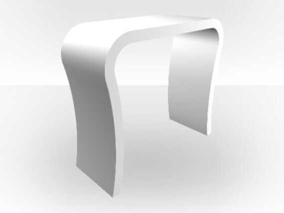 White curved console table deals