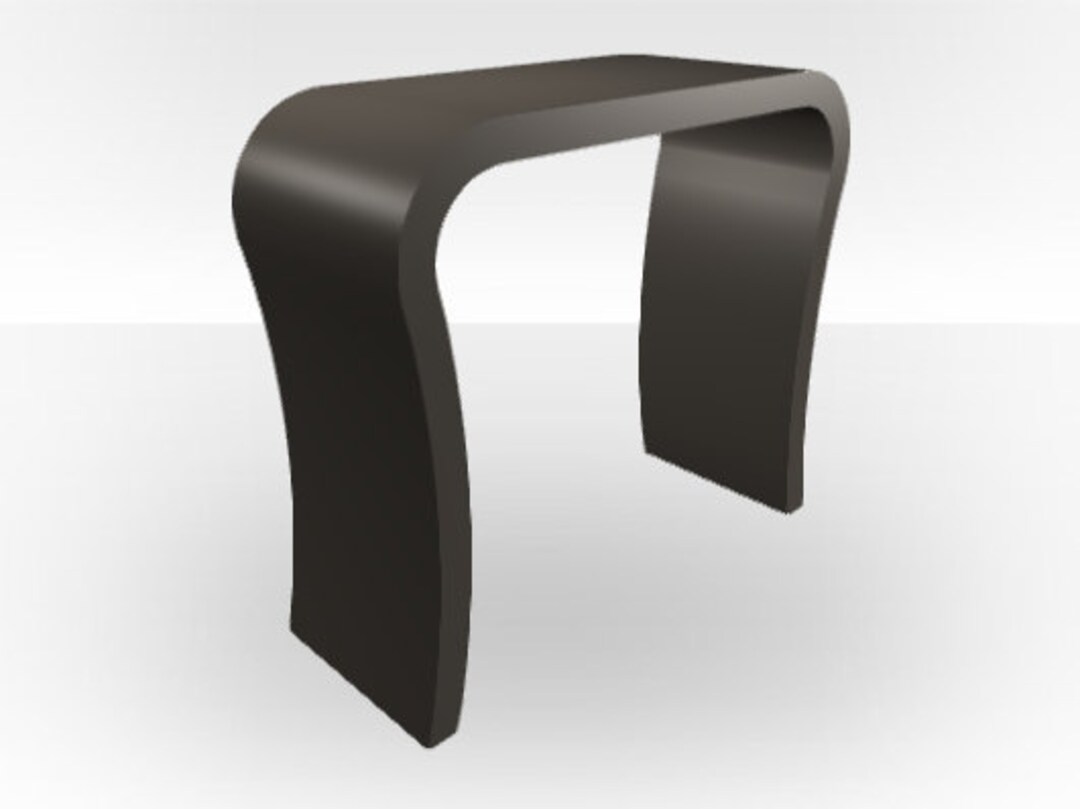 Dark Grey Gloss Console Table Curved Etsy