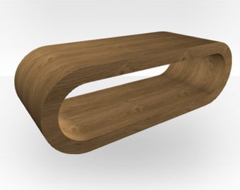 Pippy Oak Matt Coffee Table - Large Hoop