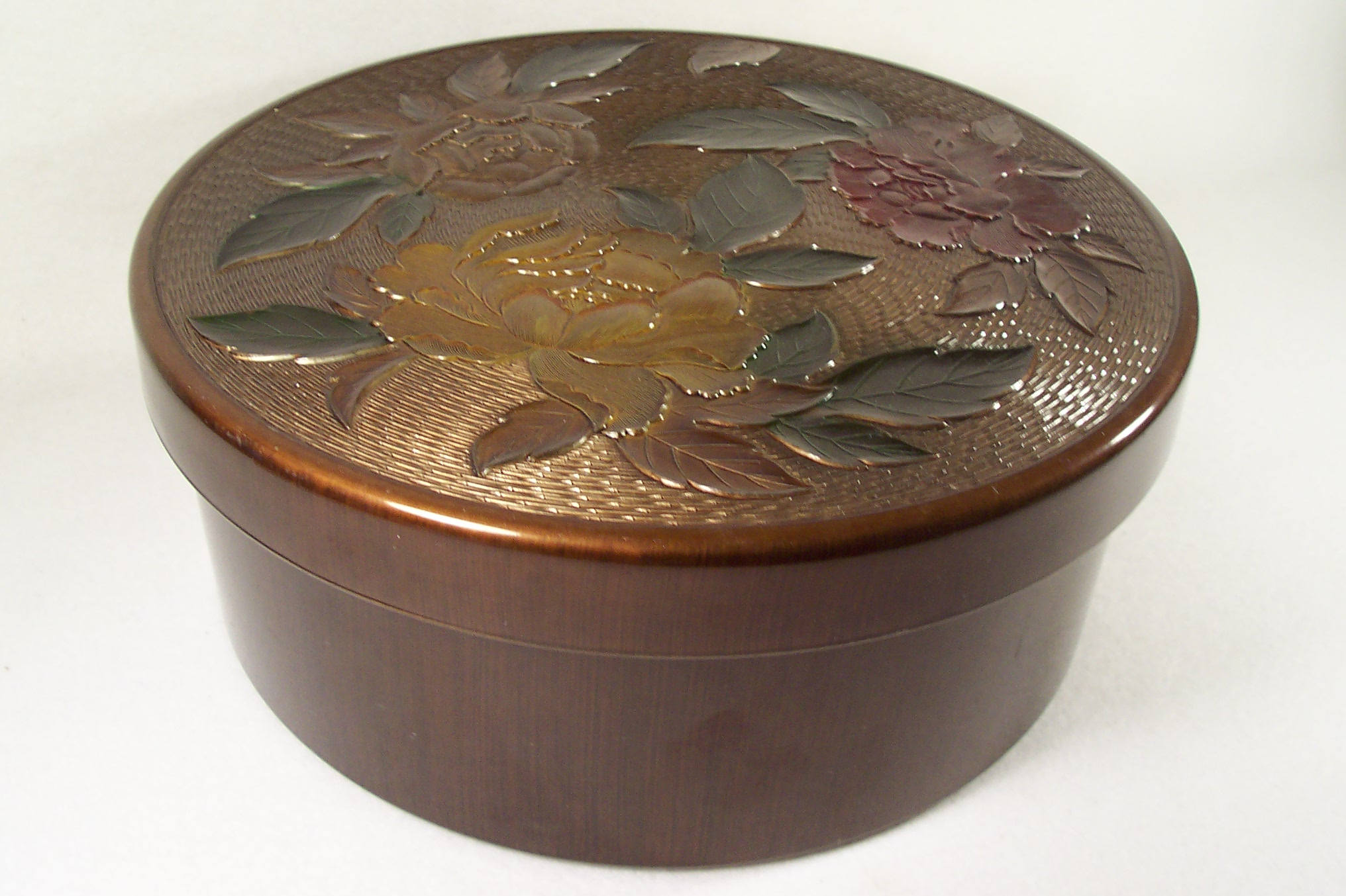 Large Lacquer Ware Box Storage Container Japan W107