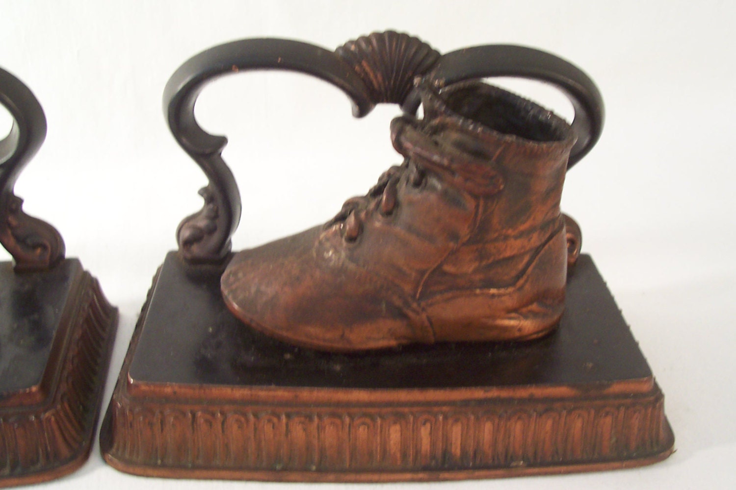 Vintage Bookends Baby Shoes Bronze Baby Shoes S772 Etsy