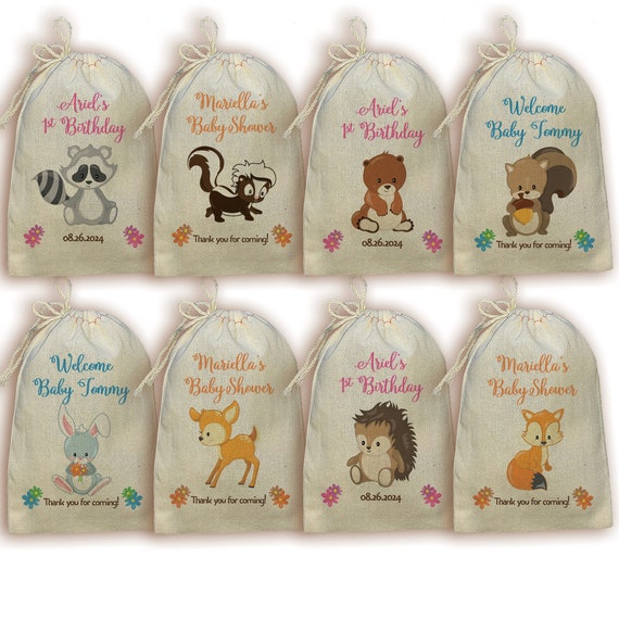 Woodland Animals Baby Shower Favor Bag Woodland Creatures Birthday