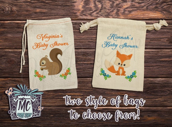 woodland animal baby shower favors