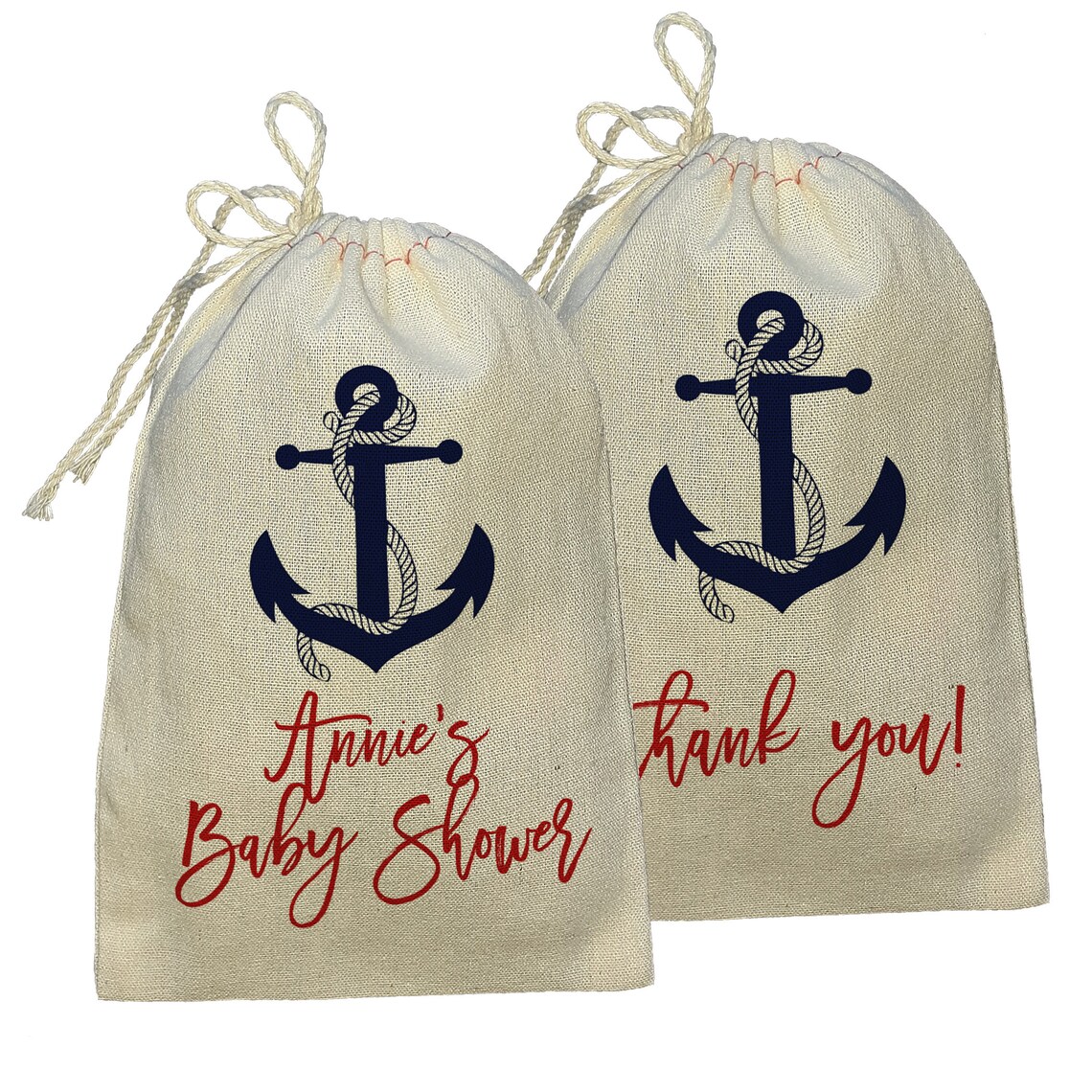 Anchor Baby Shower Party Favor Bag Nautical Baby Shower Etsy