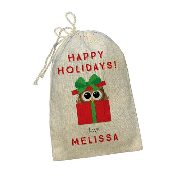 Personalized Christmas Favor Bags for Kids - Holiday Gift Bags - Christmas Santa Sacks - Christmas Gift Bags, Small Christmas Bag Il_570xn