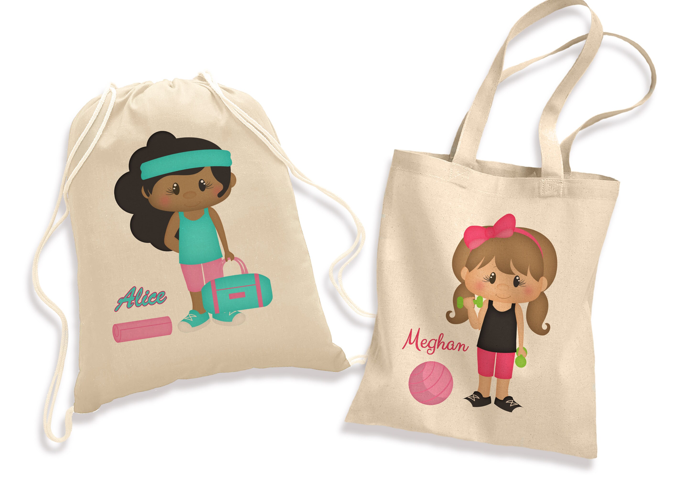 Gym Sports Personalized Girls Tote Bag Girls Gym Backpack Etsy UK