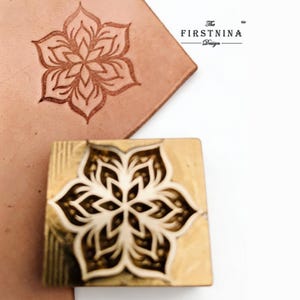 Pattern Brass Leather Stamp tools and Hardened Steel Punch, Leather Embossing Mold for Leatherworking / DIY Crafting Tool