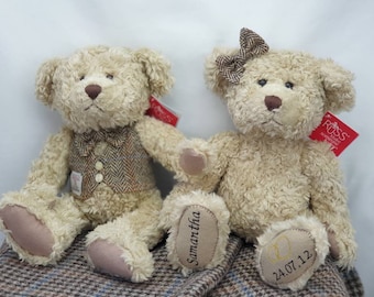 Brand New Russ Berrie Tennyson Bear & Harris Tweed customised