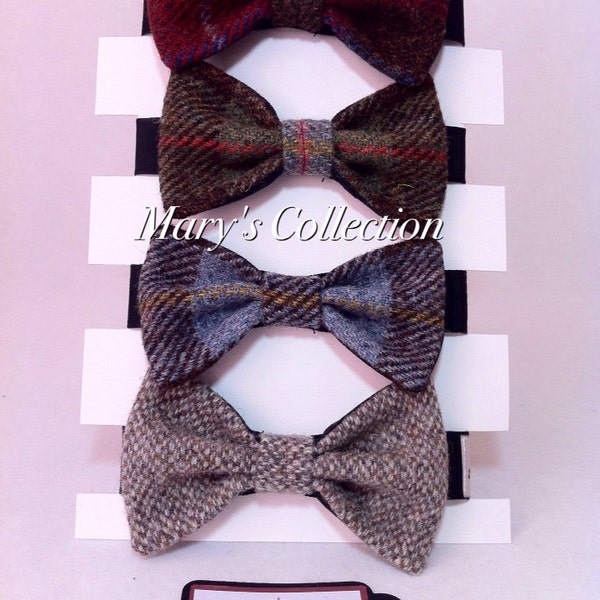Pajaritas Harris Tweed Pure Wool Pre-Tied 13 hermosos diseños/colores para elegir
