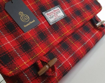 Harris Tweed Handwoven Pure Wool Limited Edition Designer Messenger Bag Laptop Satchel Man Bag