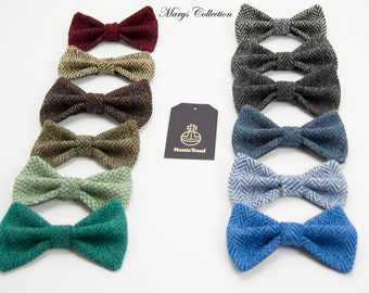 Harris Tweed Pre-Tied Bow Ties Herringbone Selection Of Colours