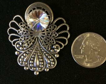 Crystal Angel Pin - Etsy