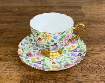 Ripon Shelley “Countryside” Chintz Tea Cup & Saucer