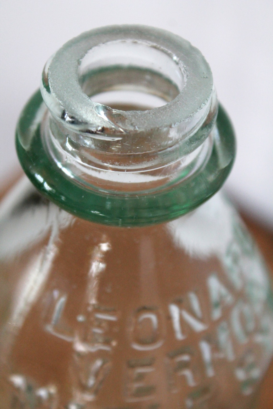 Antique Leonard's Vermont Maple Syrup Glass Bottle 8 Side Etsy