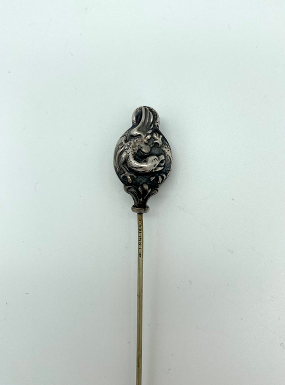 Antique Sterling Three-toed Dragon Hatpin