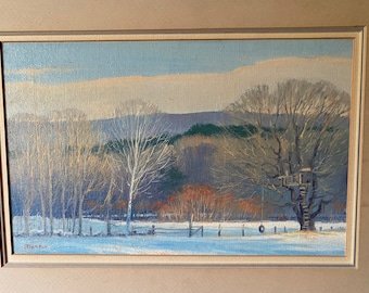 Original Landscape Oil Painting by Frank Bly of Hardwick, MA
