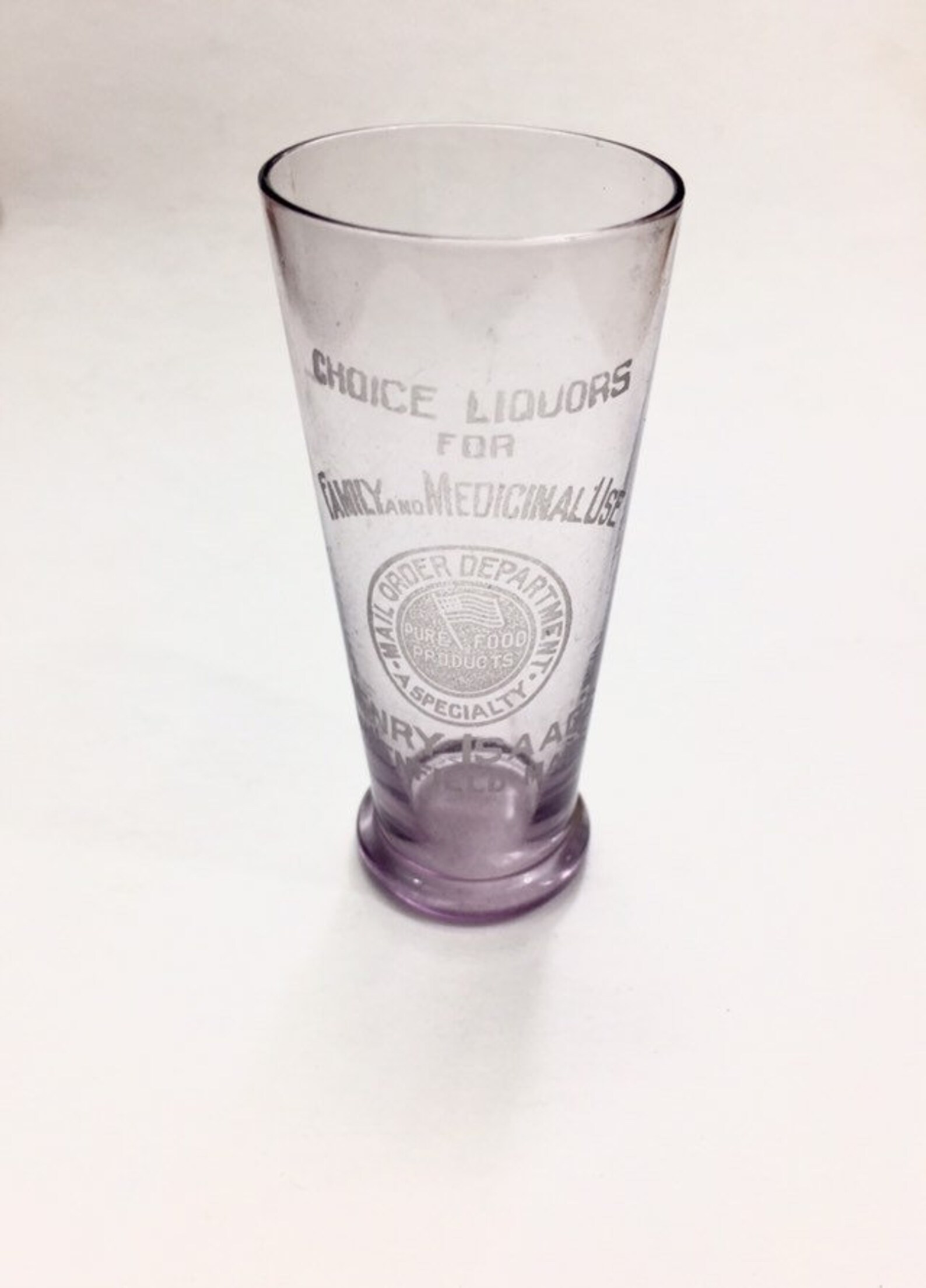 Antique Amethyst Glass Medicine Drug Dose Cup Henry Isaacs of Etsy