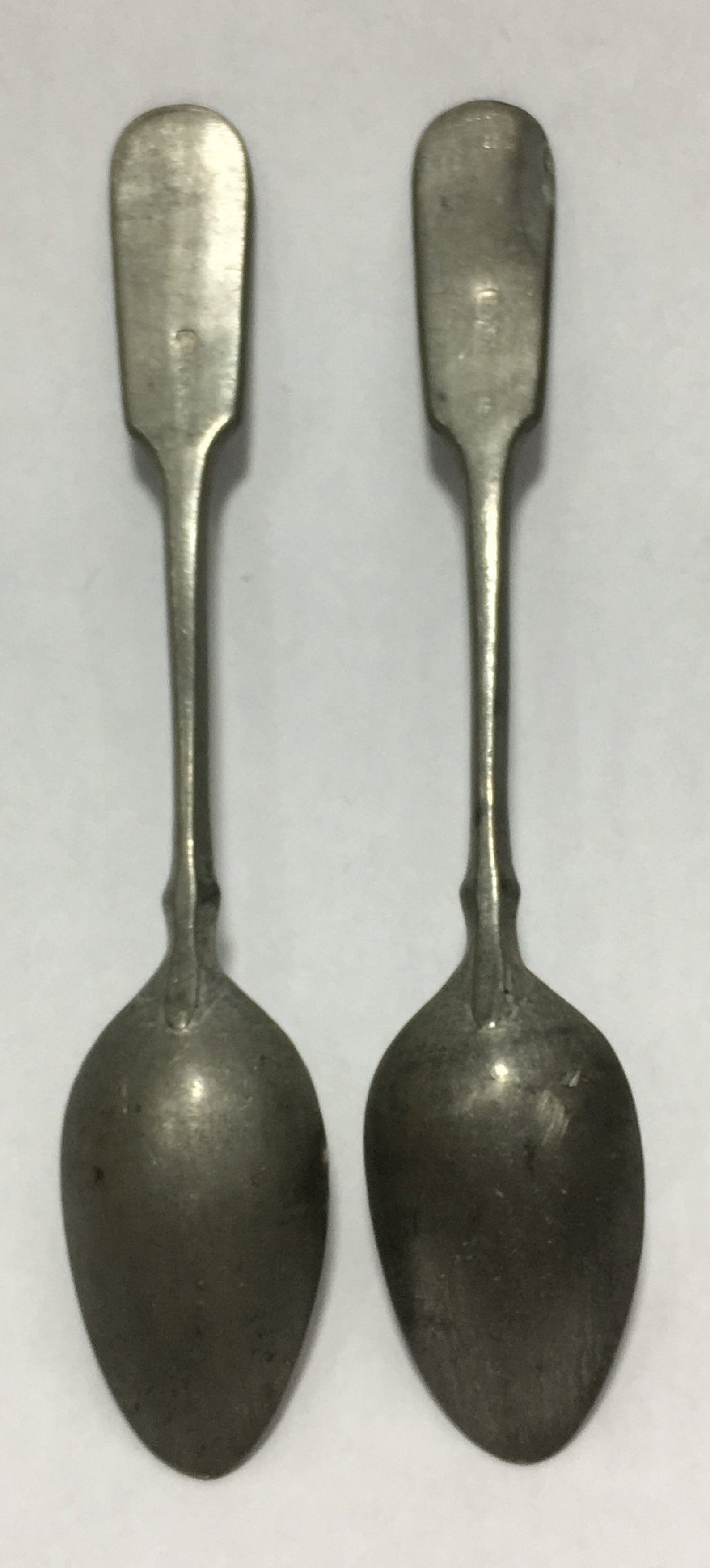 Pair of Early Federalist Patriotic Pewter Teaspoons With Etsy