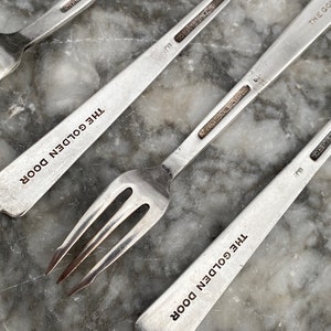 The Golden Door Spa Escondido California VINTAGE FORKS  Possibly used by Elizabeth Taylor, Zsa Zsa Gabor etc ??!!